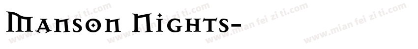 Manson Nights字体转换